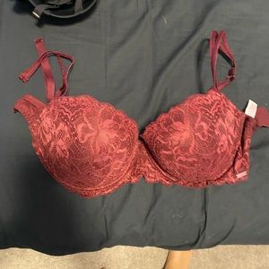 Victoria secret pink burgundy lace bra